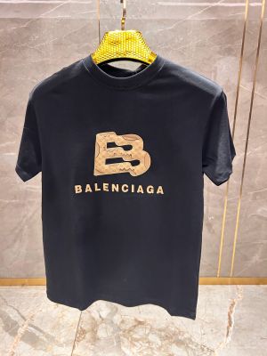 BALENCIAG_A BLACK BB FRONT PRINT PREMIUM TSHIRT