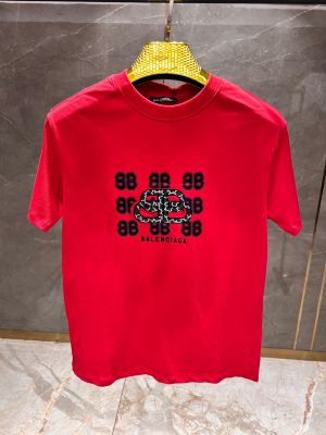 BALENCIAG_A RED FRONT PRINT PREMIUM TSHIRT