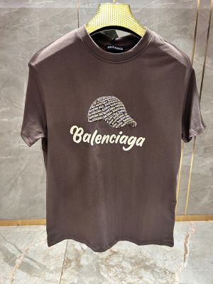 BALENCIAG_A BROWN FRONT PRINT PREMIUM TSHIRT