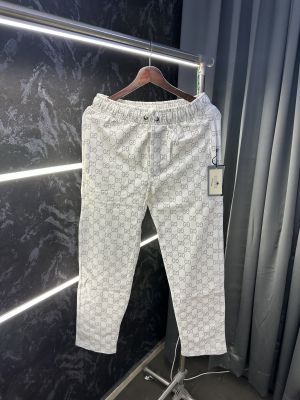 Gucc i GG Monogram Imported Premium Trackpant White ( No Return No Exchange On This Product ) 