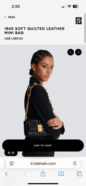 Balmain_Small_1954_Soft_Quilted_Flap_Bag_With_OriginalBox