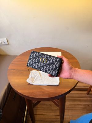 CHRISTIAN_DIOR_LEATHER_LADIES_WALLET_WITH_OGBOX_DUSTBAG_TAGS_F198_(BLACK)