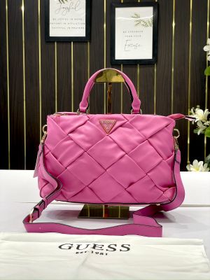Guess structured tote bag with dust bag(GU-241015-Pink)