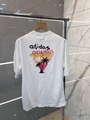 Adida_s Premium front back print tshirt white SALE offer 182