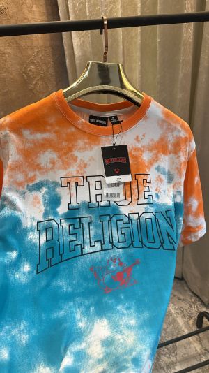 TRUE RELIGION TIE-DYE LOGO PRINTED PREMIUM TSHIRT