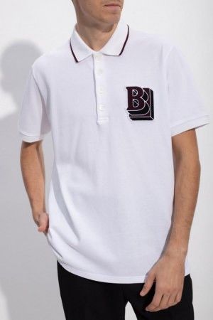 Burberr y classic polo with 240 gsm interlock cotton lycra fabric White 1730