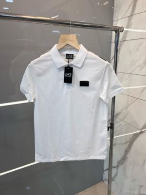 Emporio Arman i White Premium Polo With Shoulder Patch 1880