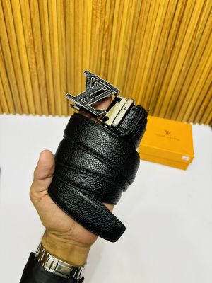 255 LV LOUIS VUITTO_N FULL BLACK PREMIUM QUALITY AUTOMATIC LOCK BELT