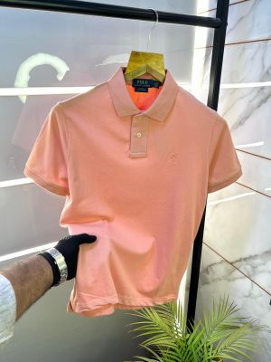 Ralph_Lauren Polo Pink Premium Collar Neck T-shirt F2644-PI