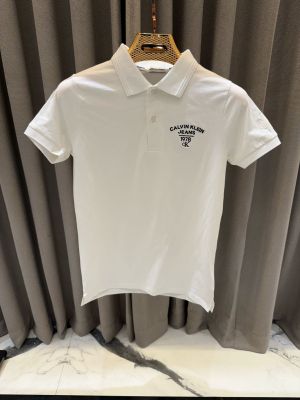 Calvin Klei_n Chest Logo Polo T-shirt white