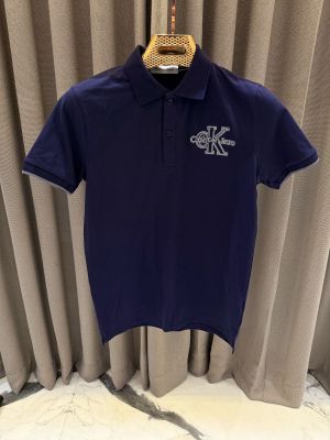 Calvin Klei_n Chest Logo Polo T-shirt Blue
