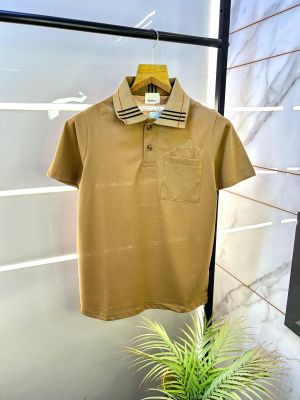 Burberr y Logo Brown Collar Neck Premium Polo T-shirt F2695-BR