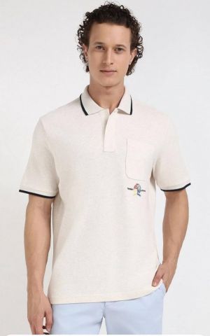 Tommy Hilfige r Premium Polo With Embroidery Design Imported Pocket Style White 2056