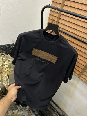 Loui_s Vuitton Turkey Imported Jute Embroidered Premium Drop Shoulder T-shirt Black (DN567)