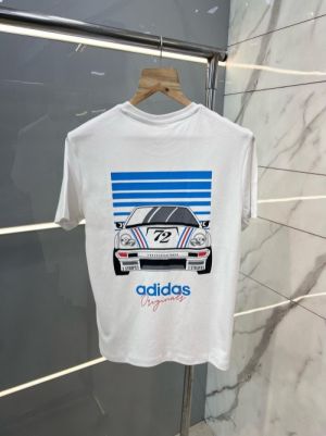 Adida s Round Neck T shirt With Front And Back Print White 1930