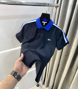 Lacost e Navy Blue Logo Work Premium Polo T-Shirt