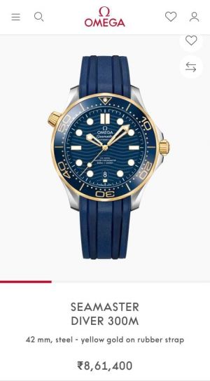 Omeg_a seamaster diver 300M automatic Blue-Gold