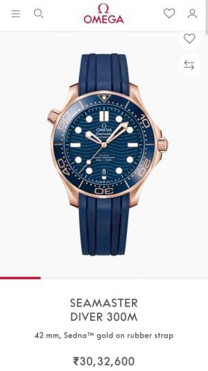 Omeg_a seamaster diver 300M automatic Blue-Copper