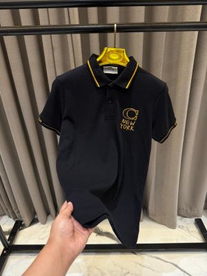 Coac_h Chest Logo Polo T-shirt Black Gold