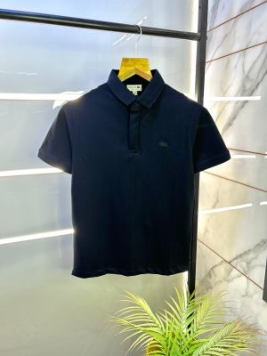Lacost e Navy Polo Premium Collar Neck T-shirt F2676-NY