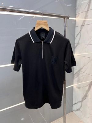 Arman i Exchange Premium Imported Polo T shirt Cotton Matty Fabric Black 2373