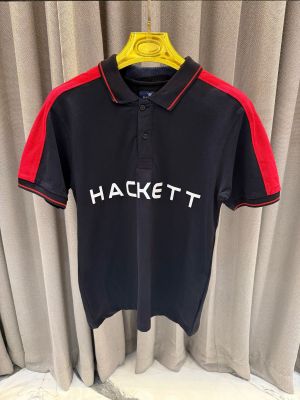 Hacket Middle Brand Print Polo T-shirt Navy Red