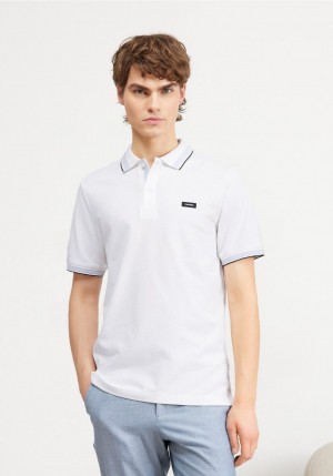 Calvin_Klein_White_Patch_Logo_Premium_Polo_T-Shirt_(992)