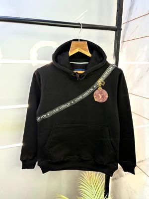Louis_Vuitton Black Imported Back Printed Premium Hoodie 1163