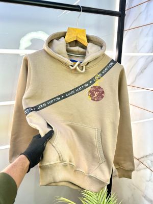Louis_Vuitton Brown Imported Back Printed Premium Hoodie 1163