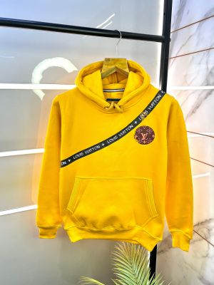 Louis_Vuitton Yellow Imported Back Printed Premium Hoodie 1163