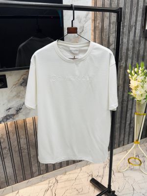 Sale.Calvin.klein.Imported Knitted Fabric Front Embossed Printed Very Premium Round Neck Tshirt 
