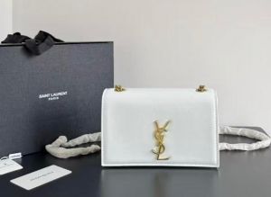 Ysl Patent Leather Flap Bag With Original Box & Dust Cover Packaging