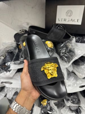 Versac_e Black Gold Flip Flop