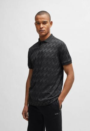 Hugo_Boss Black Premium Collar Neck Polo T-shirt F2888-BL