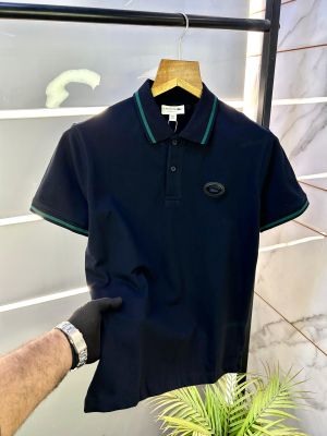 Lacost e Navy Polo Premium Collar Neck T-shirt F2667-N2