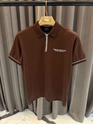 Arman_i Exchange Chest Logo Polo T-shirt Dark Brown