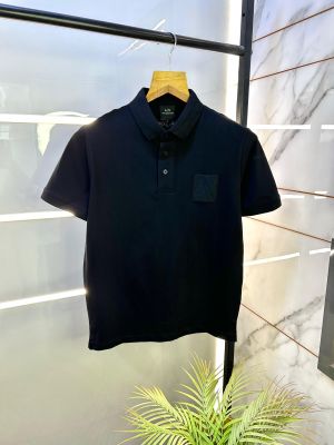 Arman_i Exchange Black Polo Premium Collar Neck T-shirt F2704-BL
