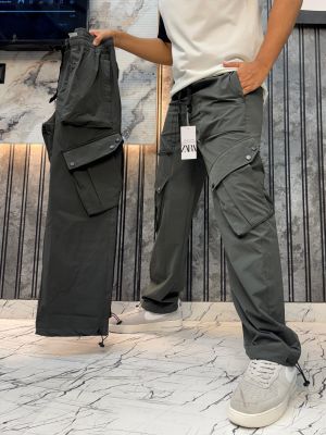 Zara.Dark.Grey.Imported.4.Pocket.Baggy.Style.Very.Premium.Cargo.Pants.MR136