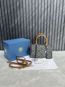 Tory_Burch_Satchel_Jacquard_Blue_With_OriginalBox_DustCover