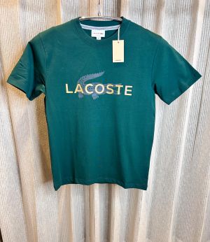 LACOST_E GREEN FRONT PRINT PREMIUM TSHIRT