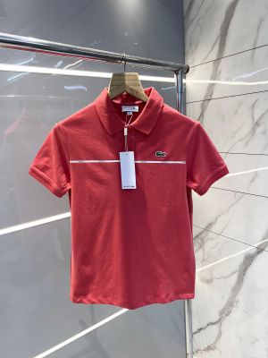 Lacost e Red Premium Cotton Lycra Pique fabric Polo Tshirt with Embroidered Logo 2838