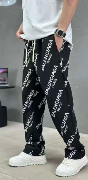  BALENCIAGA 100% IMPORTED ALL OVER LETTER EMBOSSED VERY PREMIUM BAGGY JOGGERS.MR143