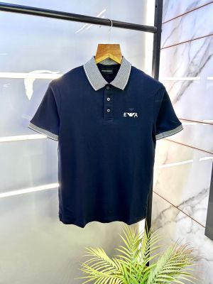 Emporio Arman_i Navy Polo Premium Collar Neck T-shirt F2775-N1