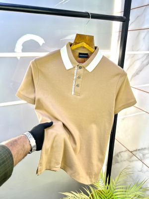 Emporio Arman_i Brown Polo Premium Collar Neck T-shirt F2675-BR1