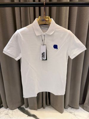Karl_Legarfield Chest Logo Polo T-shirt White 