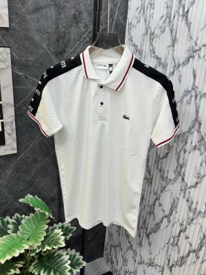 Sale.Lacoste.Imported.Cotton.Lycra.Fabric.Side.Brand.Printed.Polo.T-Shirt.CS164