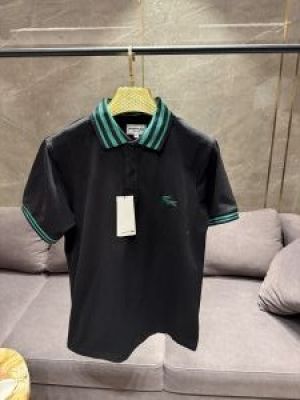 LACOST_E BLACK GREEN PREMIUM EMBORSSED POLO
