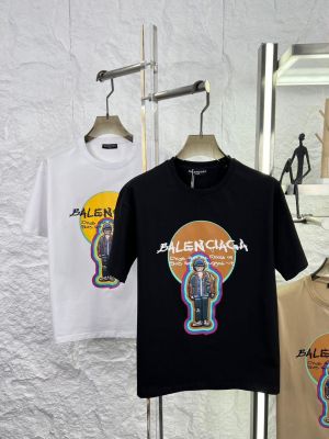 BALENCIAG_A BLACK PREMIUM IMPORTED FRONT PRINTED TSHIRT