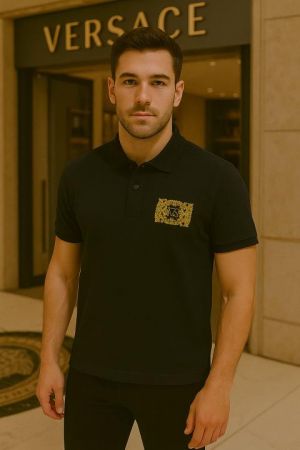 VERSACE BLACK GOLD PREMIUM LUXURY POLO