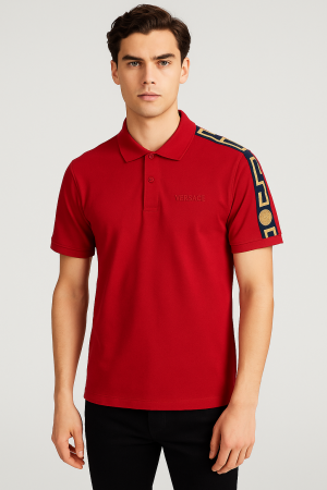 VERSACE RED  GOLD PREMIUM LUXURY POLO
